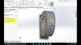 SOLIDWORKS use of hole wizzard on cylindrical surface