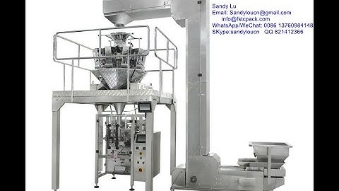 Full automatic chips ,rice , beans packing machine with multi head weigher