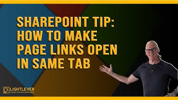 SharePoint Tip: How to Make Page Links Open in Same Tab