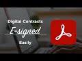 Get a PDF contract / agreement digitally signed easily w/ Adobe Acrobat — easily