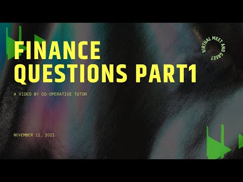 finance questions part 1
