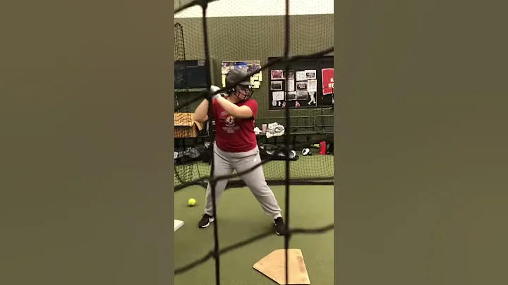 Adrianna @ hitting practice at White Sox Academy.