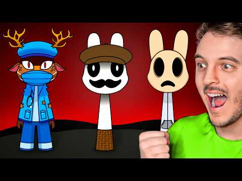 TOUS LES PERSONNAGES DE HOPITAL POUR ANIMAUX MAIS EN SPRUNKI ?! ( Barney est dingue )