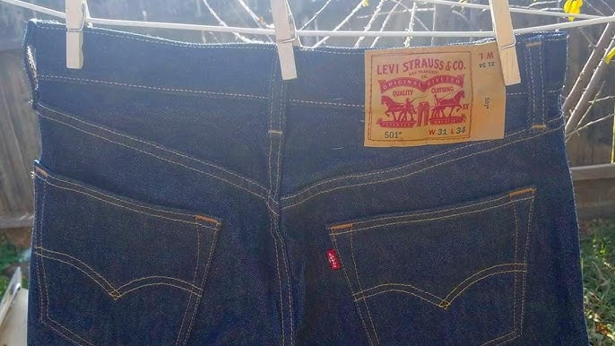 How I washed my first pair of Levi's Men's 501 Original Shrink-to-fit Jeans  - YouTube