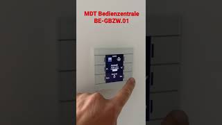 What can the MDT control center BE-GBZW.01 do compared to the glass push button BE-GT2TW.01? KNX ...