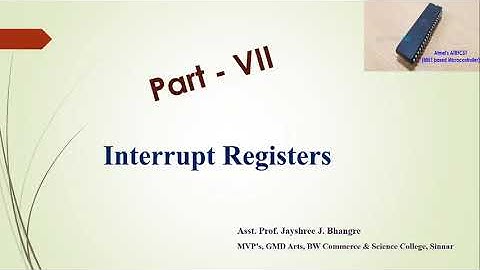 Part 7 of 8051 Microcontroller: Interrupt Register