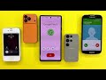 Google Pixel Calling on Samsung S24Ultra &amp; S4 Vs iPhone 17ProMax &amp; 4S Incoming Outgoing Call+Timer 