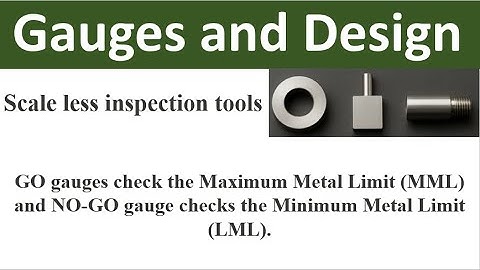 Gauges and Design : Limits, Fits and Tolerance : Metrology