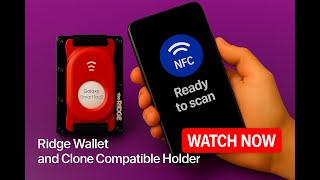 Ridge Wallet and Clone Compatible Holder for Samsung SmartTag 2 with NFC (Share Links Instantly)