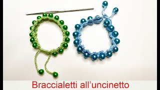 Braccialetti numero 7 all'uncinetto