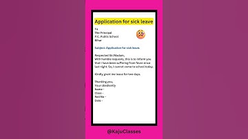 Application For Fever/Application On Sick Leave/Sick Leave Application/2 Days Application