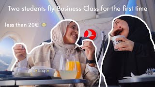 Two Students Fly Turkish Airlines Business Class for the First Time ✈️  😱