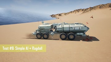 Modular Vehicle Test #8: Simple AI + Ragdoll