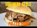 Southern style pulled pork recipe w ole mans spice rub  pigskin barbeque