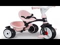 Smoby  tricycle be fun confort rose le tricycle sadapte  lenfant qui grandit