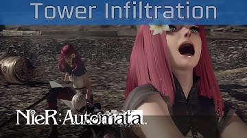 Nier: Automata - Tower Infiltration Walkthrough [HD 1080P/60FPS]