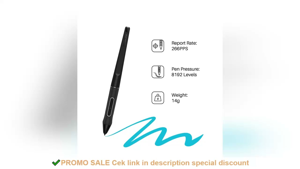 HUION PW517 Graphic Tablets Pen Digital Pen Touch Screen Stylus Battery Pen Black--PW517 for Kamvas