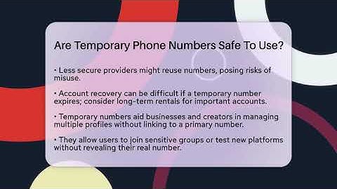 Are Temporary Phone Numbers Safe To Use? - Everyday-Networking