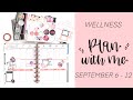 Plan with Me // Wellness Lined Vertical Happy Planner // September 6 - 12