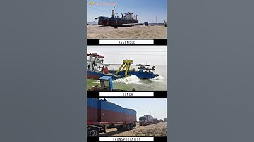 Cutter suction dredger transportation → launching