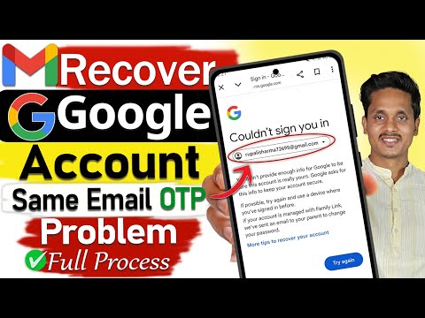 Gmail Account Recovery | Google Couldn't sign you in | How to recover gmail account