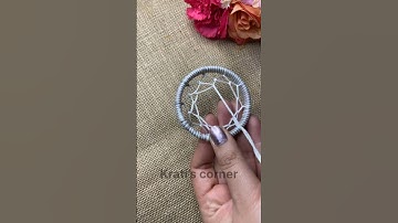 Mini Dream Catcher making 🌸 how to make dream catcher #shorts #dreamcatcher #youtubeshorts #diy