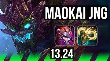 MAOKAI vs KINDRED (JNG) | 7/0/8, 67% winrate, Godlike | NA Master | 13.24