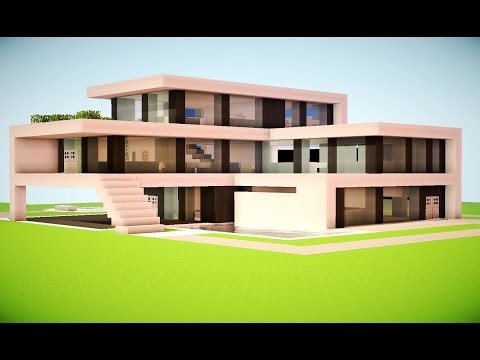 MINECRAFT: How To build A Modern House / Best modern House 2013 - 2014 ( hd ) Tutorial