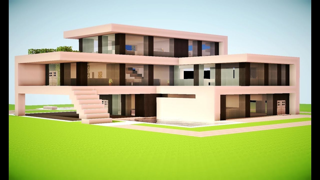 MINECRAFT How To Build A Modern House Best Modern House 2013 2014 