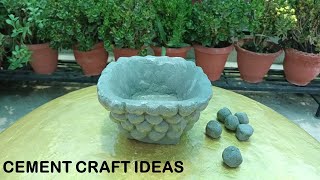 How to make essay designer cement planter/cement craft idea?