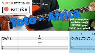 Toto - Africa (Bass cover with tabs)