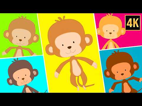 Five Little Monkeys Jumping on the Bed + Nursery Rhymes for Toddlers