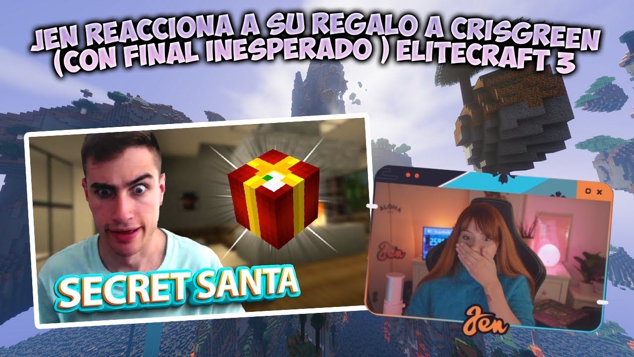 JEN reacciona a SU REGALO a CRISGREEN (Con final inesperado ) ELITECRAFT 3 🤣🎁