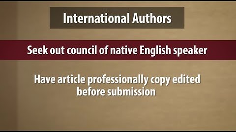 Peer Review Video #4: International Submissions and Authors