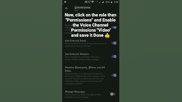 How to Enable Voice Channel  Permissions Video in a role in Discord Mobile #roduz #discord #howto