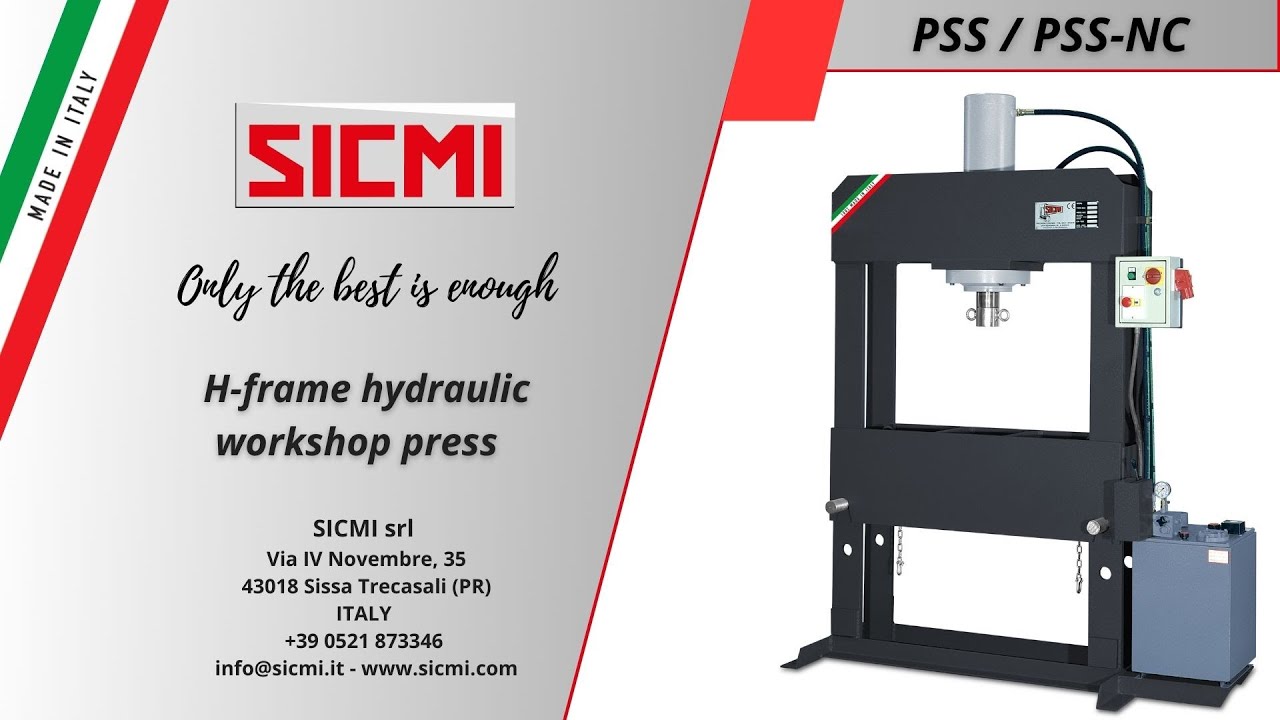 Hydraulic workshop press | Electro-hydraulic press | H-frame press | Two-column press | Shop press