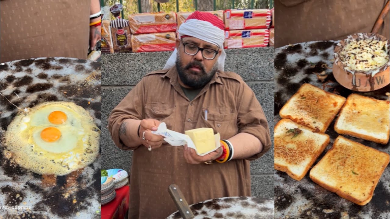 Uncle Ande Wala ka Famous Butter Handi Omelette | Uncle Ande Wala Vikaspuri | Indian Street food