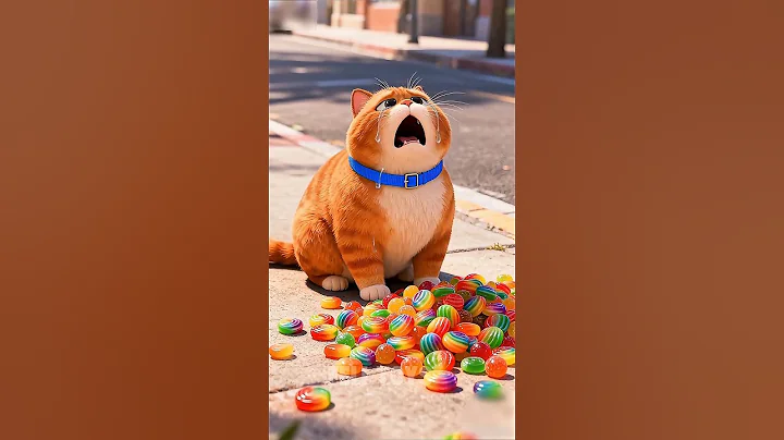 Cat's Fruit Hard Candy MISHAP! What Happened Next Part 4 #shorts #funny #cat #cute #animals #comedy