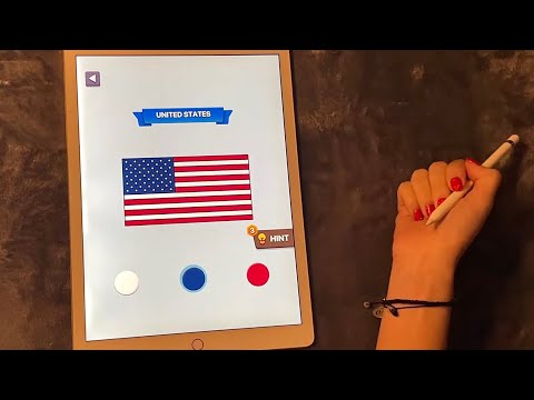 😴 Ipad ASMR - 🏴‍☠️Painting Flags (3) - Upclose Whispers / Mouth Sounds