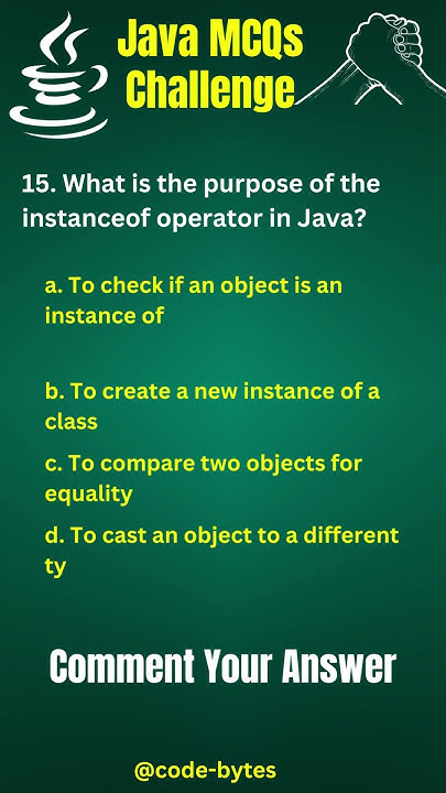 What is the purpose of the instanceof operator in Java? #shorts #java # ...