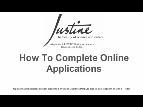 Completing an online Justine application for a new member