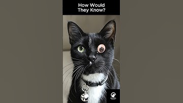One-Eyed Cat Fails Hilariously at Googly Eye Disguise (Nobody