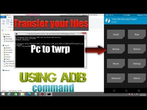 How to transfer files in twrp recovery using ADB command|| with commond prompt||[2020]latest trick