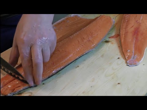 Разделка лосося и оригинальный посол