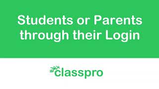 Students or Parents to pay through their Login