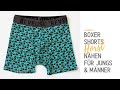 Boxershorts nähen für Jungs & Männer (Anleitung & Schnittmuster)