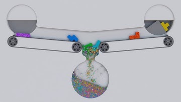 Crusher Machine Shredding Tetris. Simulation [12]