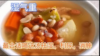 睡眠不足，食欲不佳，排便粘马桶，皮肤油腻，眉豆花生节瓜汤，袪湿，利尿，润肤。Dampness removing soup.eyebrow bean peanut hairy melon soup.