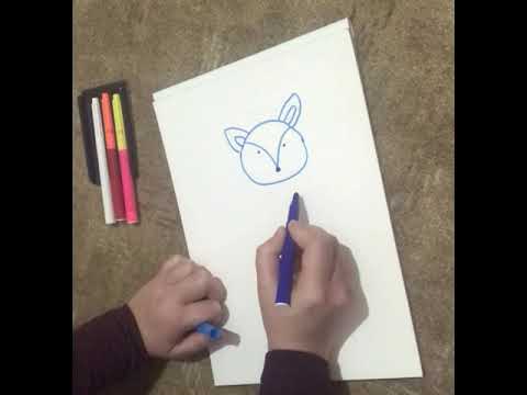 رسم ثعلب من حرف الثاء ث