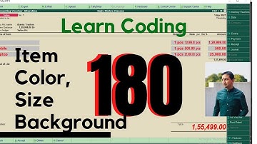 Tally Chapter 180 TDL for Stock Item Style change in voucher Level by Rajiv Mishra Computer Class